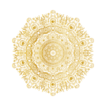 Goldenens Mandala mit Herzen drin
